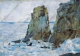 馮法祀油畫作品 海邊風景 高清下載