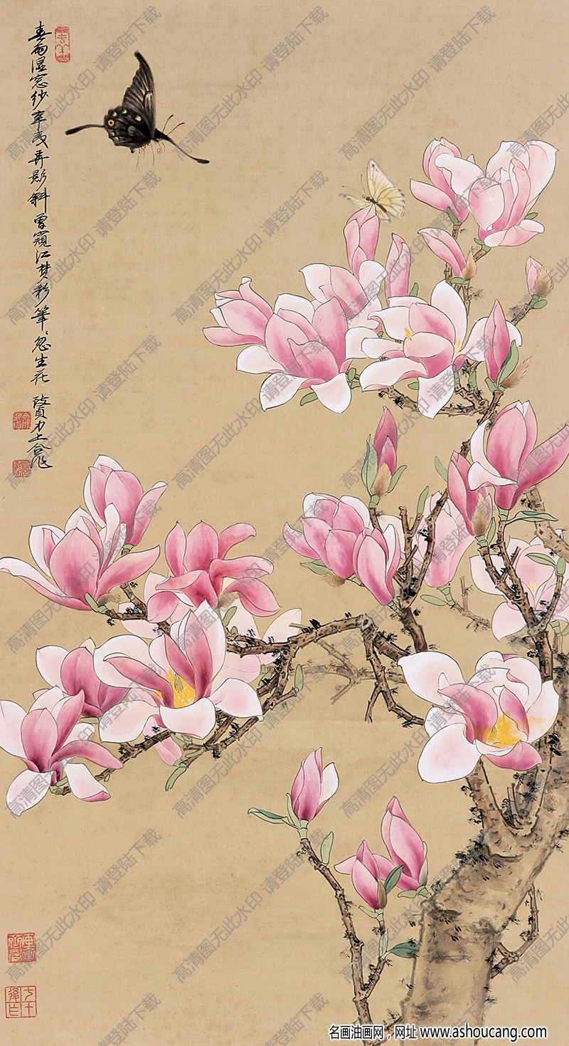 劉力上國(guó)畫(huà)作品 玉蘭圖 高清下載