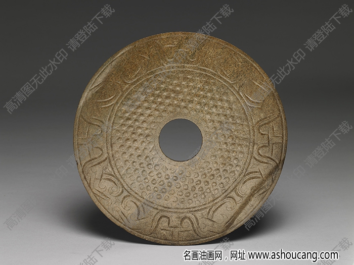 戰(zhàn)國(guó) 雙身獸紋玉璧 高清大圖下載