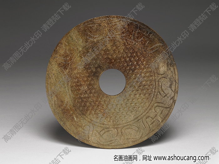 戰(zhàn)國(guó) 雙身獸紋玉璧 高清大圖下載