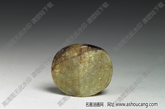 戰(zhàn)國 橢圓形玉飾 高清大圖下載