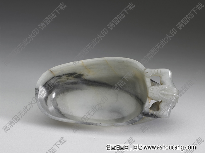 明代 玉福壽無(wú)疆螭耳水盛 高清大圖下載