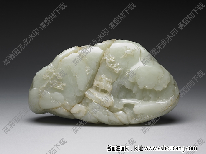 清代 玉狩獵山子 高清大圖下載