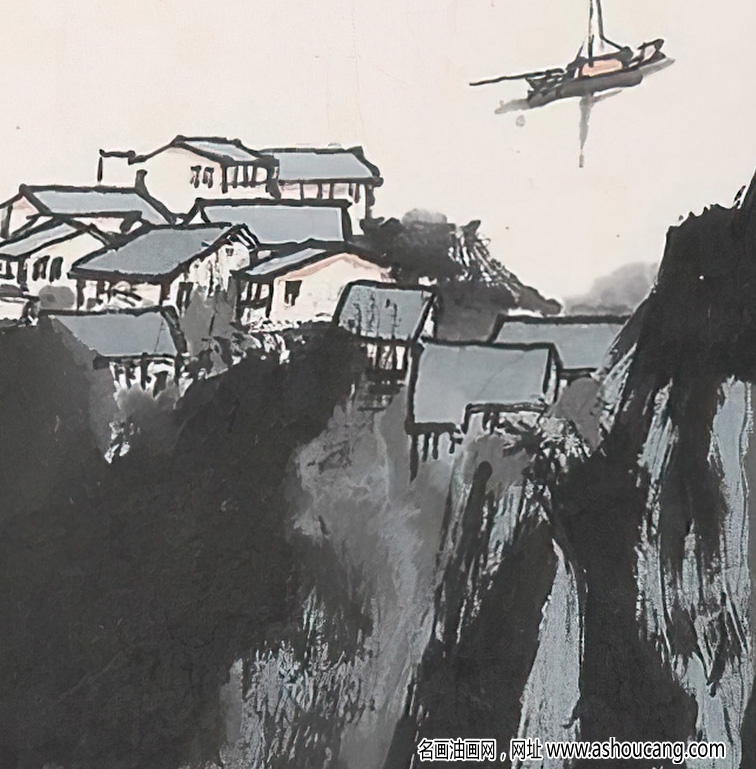 宋文治國(guó)畫作品 蜀江云3 高清下載
