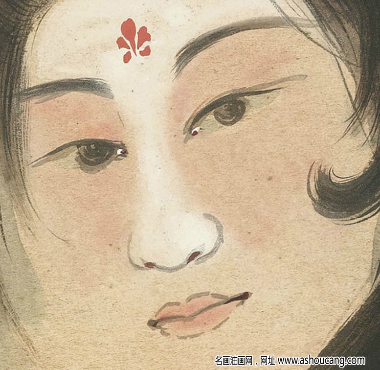 張大千國畫作品_七娣女士像_高清大圖下載
