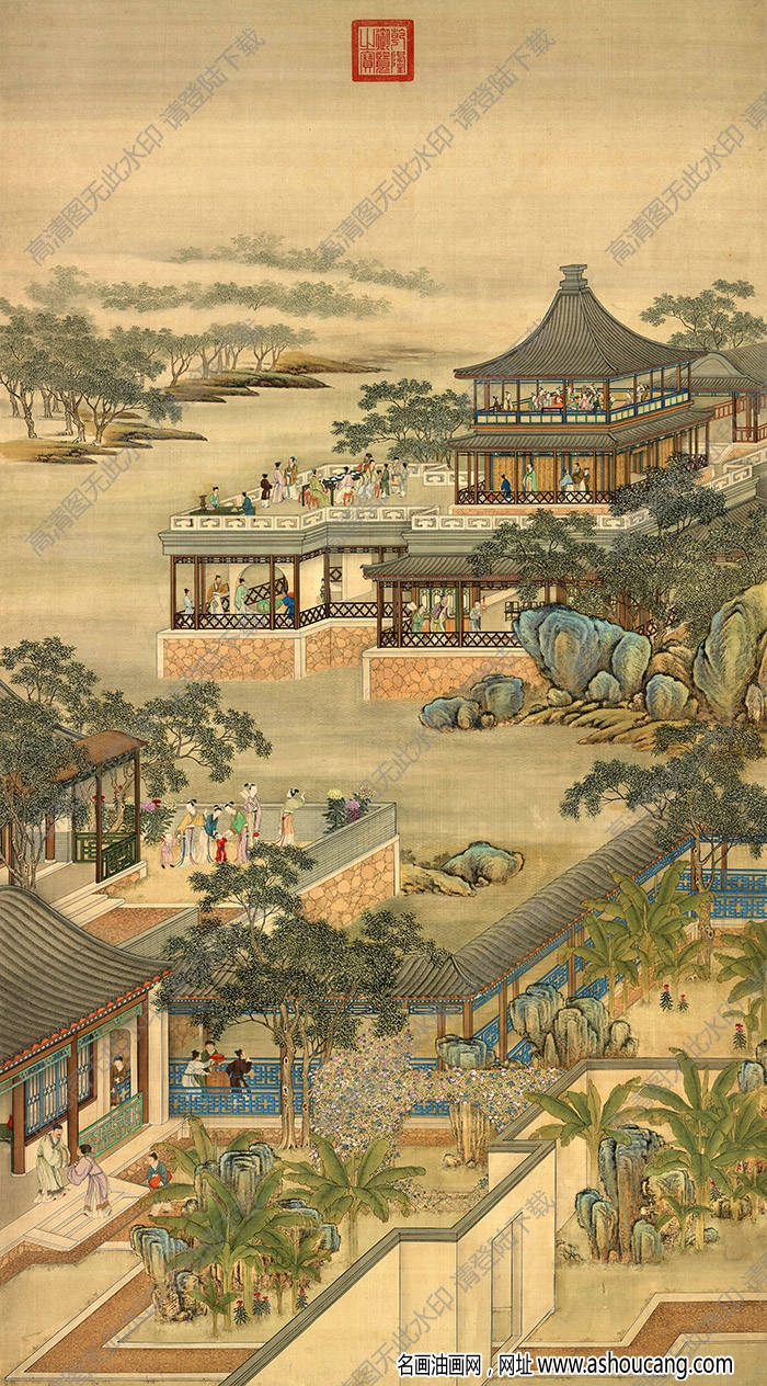 清畫(huà)院 十二月月令圖08八月 高清大圖下載