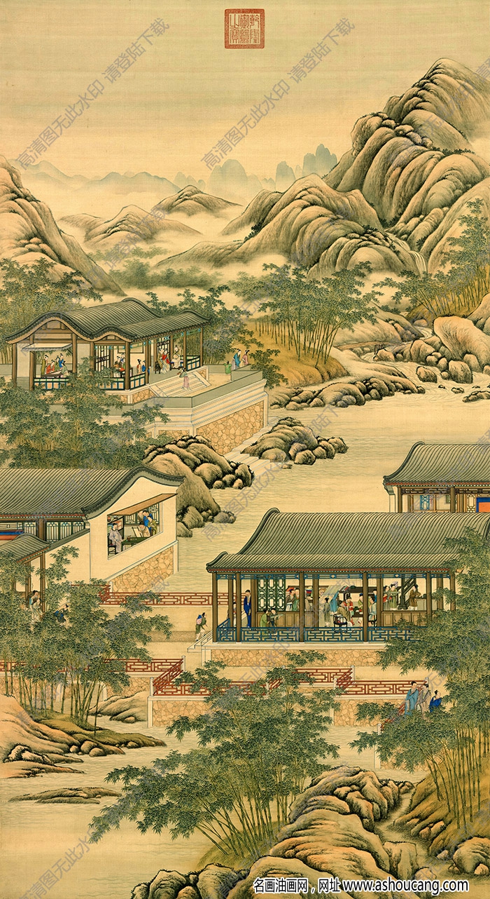 清畫院 十二月月令圖10十月 高清大圖下載