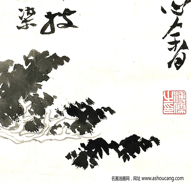 張大千、溥儒合作_秋江獨釣圖_國畫高清大圖下載